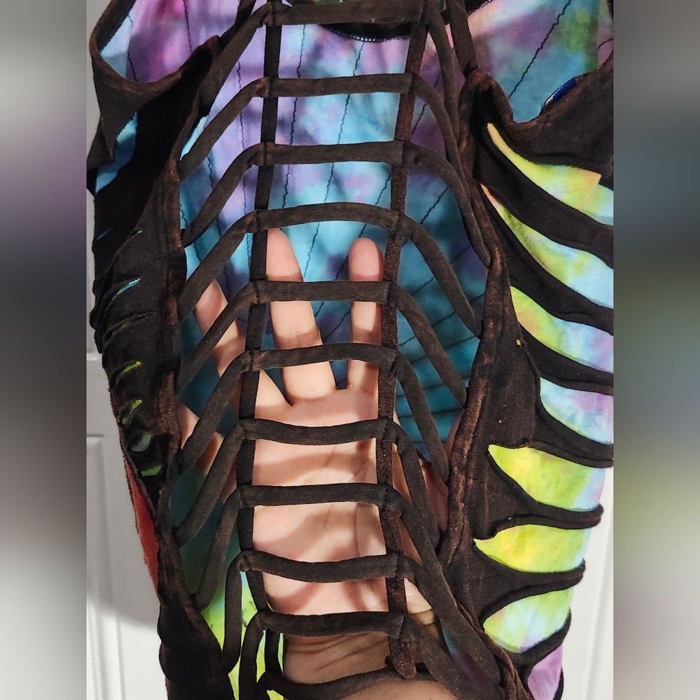 Grateful Dead Upcycled tye dye brown tank top women's size Small - Picture 5 of 6